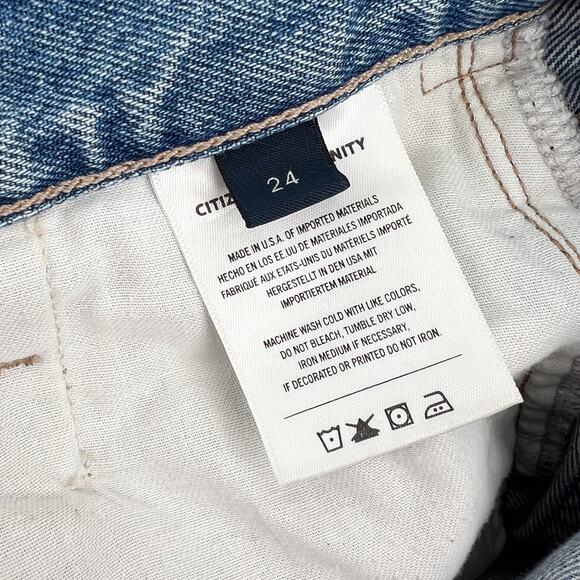 Citizens of Humanity Franca Pleated Front Jeans Spirited Wash Size 24 - Picture 5 of 7